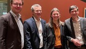 Picture of Jonas Dahl with grading committee and supervisor