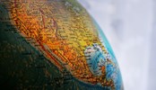 Globe showing the map of the US